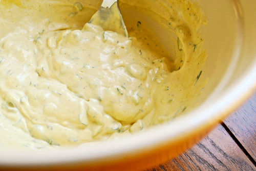 Creamy Dressing Potato Salad recipe and image by Lacey Stevens-Baier, personal chef of Sweet Pea Chef