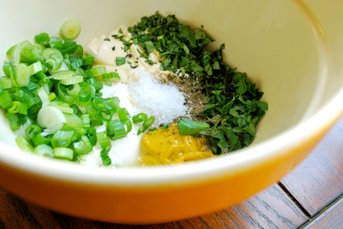 Ingredients Potato Salad recipe and image by Lacey Stevens-Baier, personal chef of Sweet Pea Chef