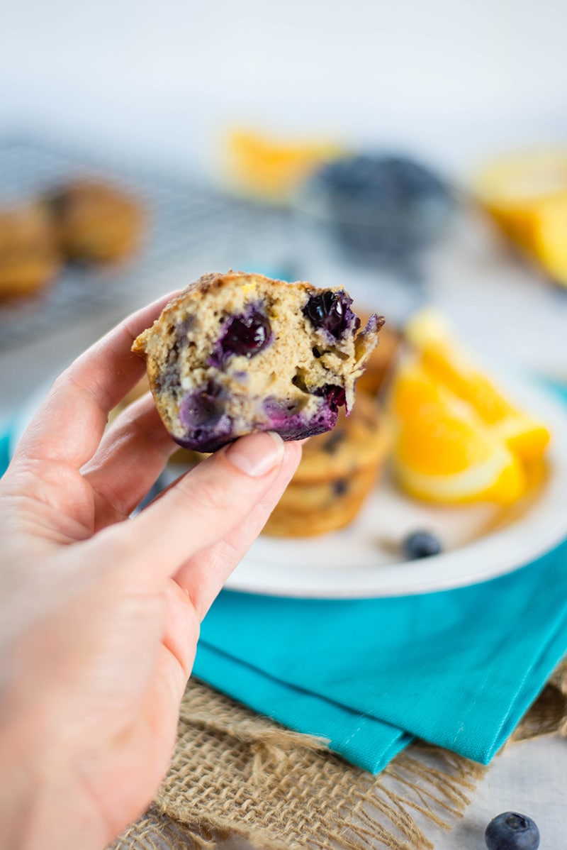 Orange Scented Blueberry Muffins | Simple, healthy blueberry goodness! | A Sweet Pea Chef