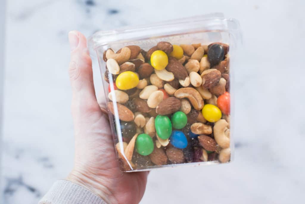 Side view of a package of trail mix with added sugars in 10 Foods That Fight Inflammation.